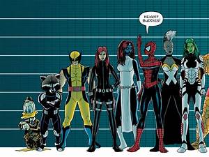 Marvel Heroes Height Comparison Chart