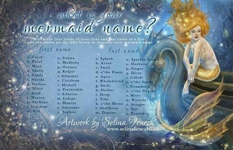 Mermaid Mermaid Names Fairy Names Names