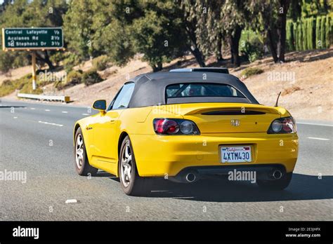 Oct 31 2020 Lafayette Ca Usa Back View Of Honda S2000 Driving On