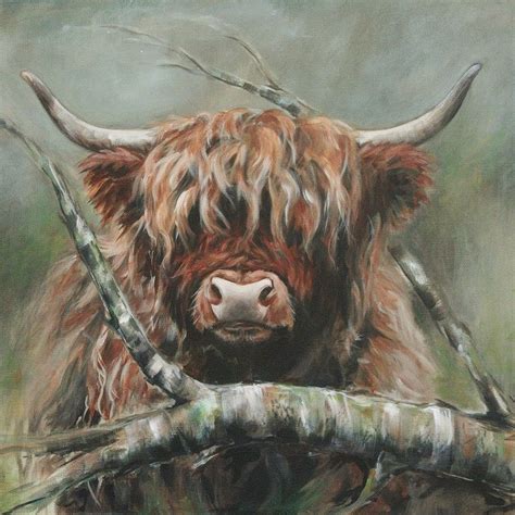 Picture Highland Cow Painting Highland Cow Art Cow Art