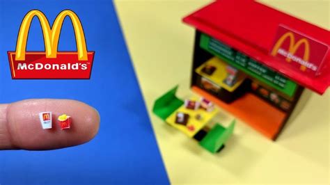 Diy Miniature Retro Mcdonalds Restaurant And Mini Fries Burgers