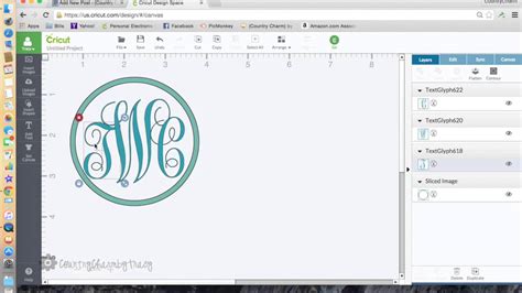 How To Make A Monogram With Cricut Explore Youtube