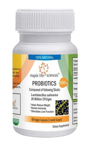 Probiotic Blend Of Lactobacillus Salivarius 20 Billion Cfugram