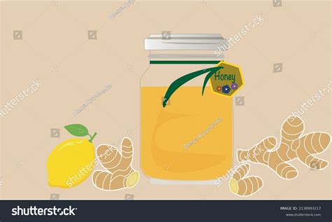 Natural Remedies Honey Ginger Lemon Vector Stock Vector Royalty Free