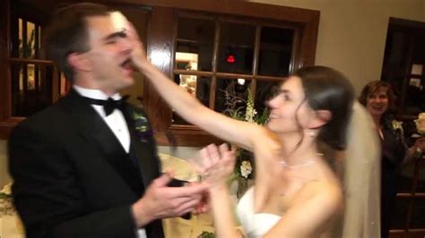 slow motion wedding cake smashing compilation youtube