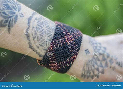 bracelet on female wrist hand outdoor detail stock image image of cool jewel 183861499