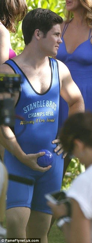 Zac Efron Squeezes Nto A Skintight Unitard On The Set Of New Movie In