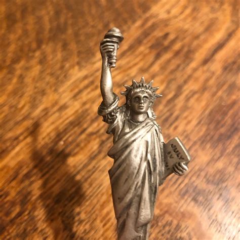 Statue Of Liberty Souvenir Spoon Fort Pewter New York Liberty Etsy