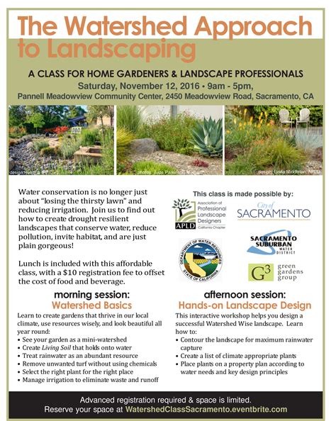 Watershed Approach to Landscape Design – Sacramento | G3, Green Gardens