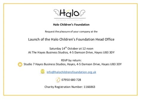 Launching Halo Head Office Halo Childrens Foundation Child
