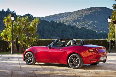 Images Mazda 2015 Mx 5 Convertible Red Side Metallic Automobile