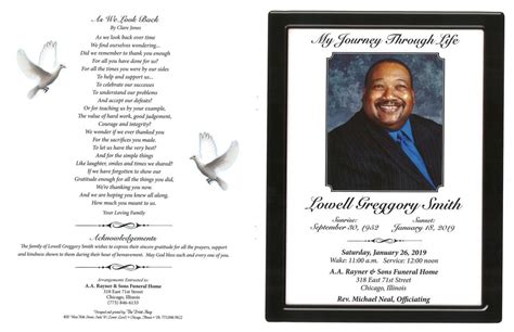 Lowell Greggory Smith Obituary | AA Rayner and Sons Funeral Home