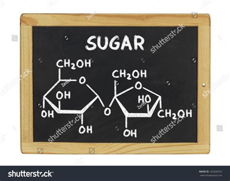 Chemical Formula Sugar On Blackboard Stock Photo 125928752