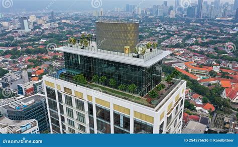 Rooftop Terrace On The Roof Of High Rise Apartment Building In Jakarta