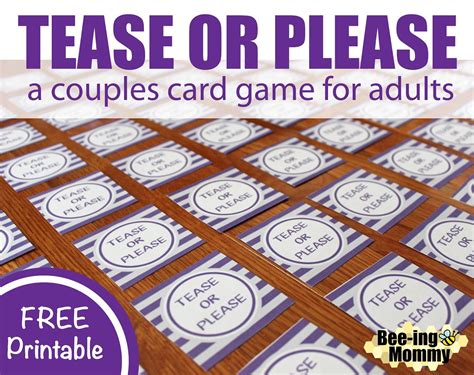 Tease Or Please A Couples Card Game For Adults