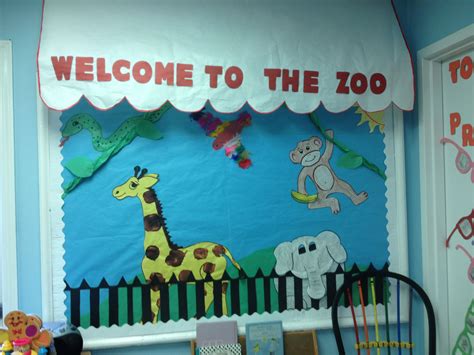 Zoo Bulletin Board Zoo Theme Preescolar Animales Y Escuela