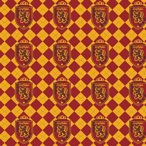 Harry Potter Gryffindor Plaid Sigil Premium Roll Gift Wrap Wrapping
