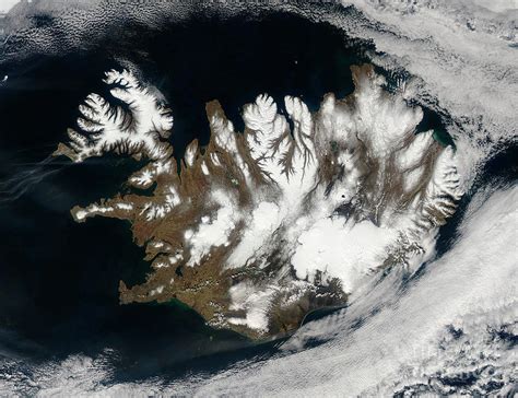Satellite View Of Iceland Photograph By Stocktrek Images Fine Art America