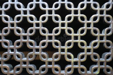 Pattern Of Squares Forming A Metal Grid Or Grate Stock Image Image Of