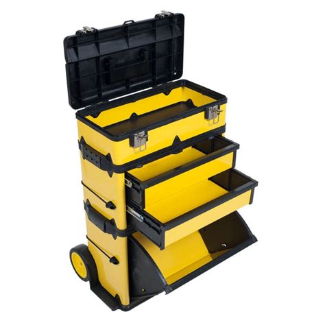 Stalwart Yellow Deluxe Rolling 33 Inch Steel Tool Box