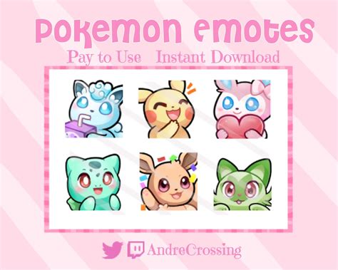 Pokemon Emotes Pack Premade Emotes For Twitch Youtube And Etsy Canada
