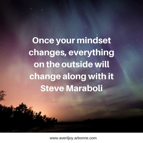 Once Your Mindset Changes Everything On The Outside Will Change Along