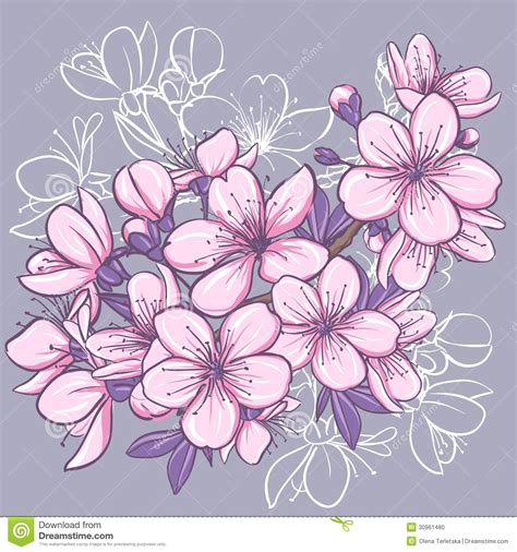 Sakura Flor De Cerezo Arte De Flor De Cerezo Arte Con Flores