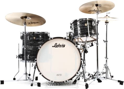 Ludwig Classic Maple Fab 22 Shell Pack Vintage Black Oyster Pearl