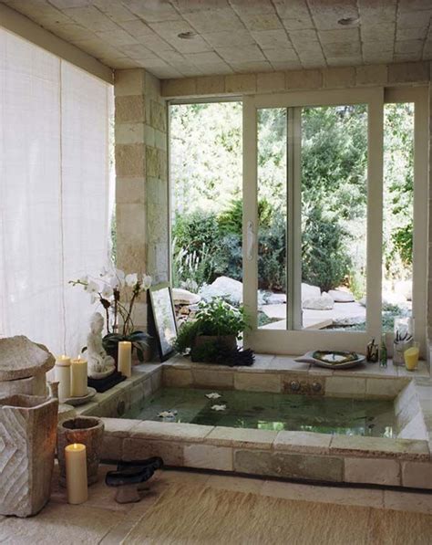 Love Sunken Bath Tubs And Windows That Make You Feel Like Youre