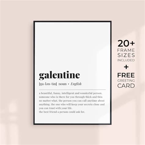 galentine definition print women s day t for friends etsy