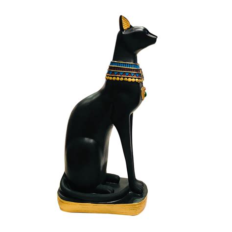 black egyptian ancient style cat goddess bastet statue 2 sizes availa goodmanandwife