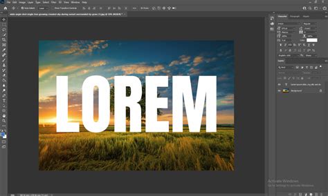 How To Fill Text With An Image In Photoshop Put An Image In Text