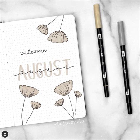 Best August Bullet Journal Ideas That Youll Love The Smart Wander