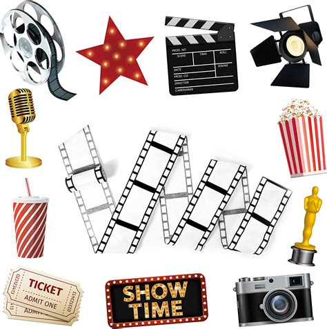 12 Pcs Movie Theme Party Decorations Set Includes 11 Pcs Red Carpet