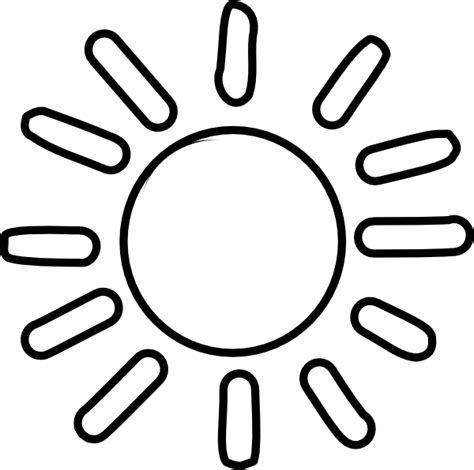 Sun Outline Clip Art At Vector Clip Art Online Royalty