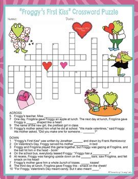 Froggy S First Kiss Activities London Crossword Puzzle And Word Searches