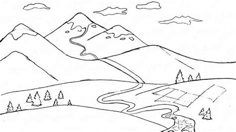 How To Draw Mountains With Pen On A Map Realistic And Easy Scenery