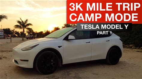 Tesla Model Y Camp Mode Road Trip 3k Miles Part 1 Youtube