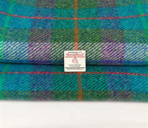 Harris Tweed Fabric 100 Wool Cloth Check Tartan Herringbone Etsy