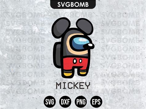 Mickey Mouse Among Us Svg Vectorency