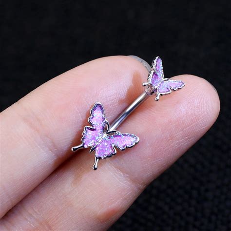 Belly Button Rings G Belly Rings Belly Piercing Butterfly Etsy