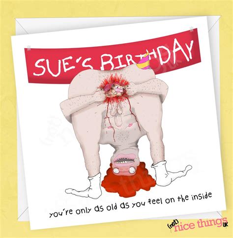 Personalised Offensive Birthday Gape Card Dirty Funny