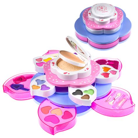 Toysical Kids Flower Makeup Kit Non Toxic Cosmetic Set For Girls