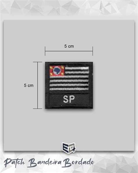 Patch Bandeira Bordado São Paulo 5x5 Cm Elo7 Produtos Especiais