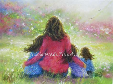 Mother And Three Daughters Art Print Three Girls Paintings Etsy