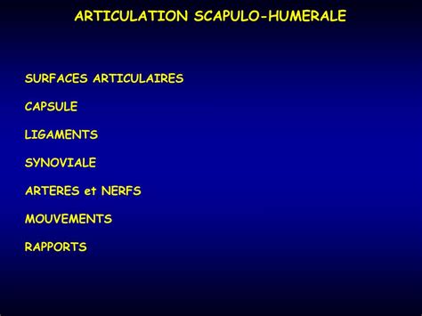 Ppt Articulation Scapulo Humerale Powerpoint Presentation Free