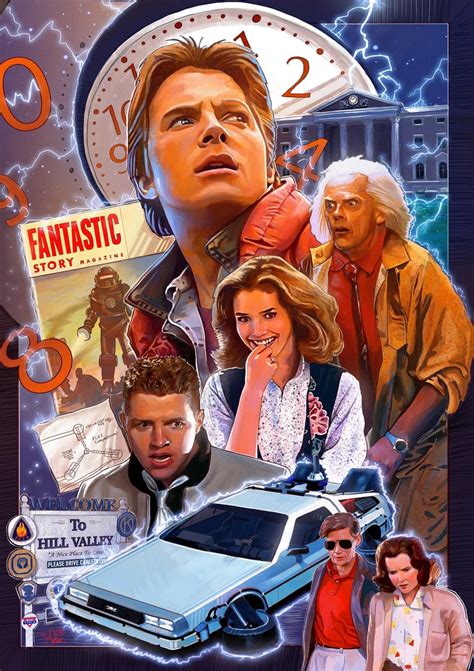 Back To The Future Back In Time Artwork Classic Poster Etsy Movie