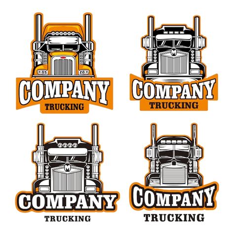 Premium Vector Truck Company Logo Template Set