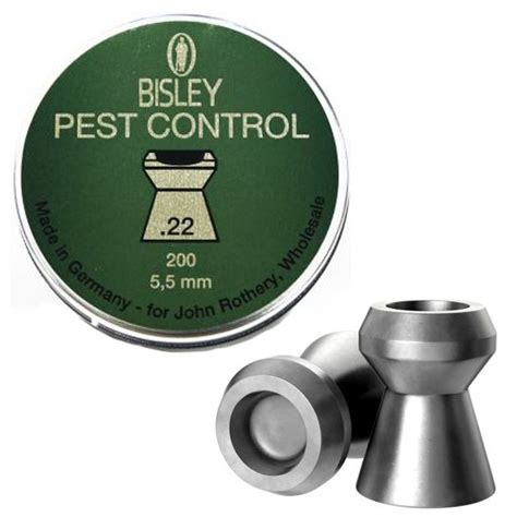 To happen with a pellet gun unless you are aiming up a bit,so the least amount of power at a long range coming down out of the sky is going to come from the lightest pellet possible.put all those factors in. BISLEY PEST CONTROL .177 .20 .22 .25 DOMED AIR RIFLE ...