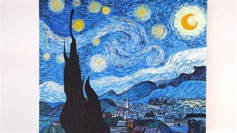 How To Paint Starry Night In Acrylic Tutorial And Timelapse Youtube
